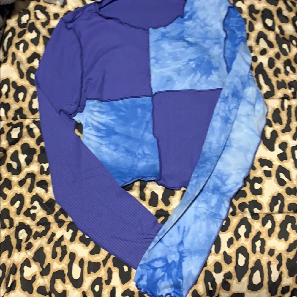 Color block long sleeve shirt